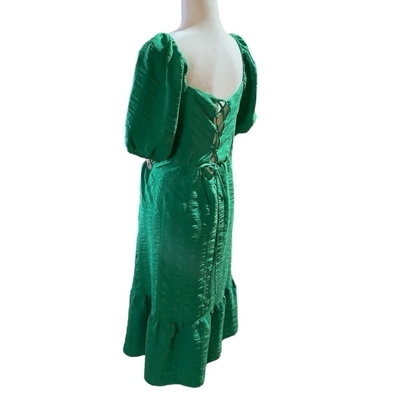 Woven Tiered Midi Dress with Laced-Up Back - Addition Elle Size X = Size 12 - Picture 11 of 16